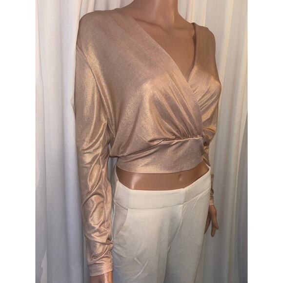 Privy Size S - Satin Silk Crop Top - Picture 2 of 6